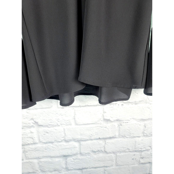 NWT BAND OF GYPSIES BLACK LACE UP BELL SLEEVE BOHO TOP - LARGE - Picture 6 of 10